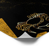 Tropisch druckbare Schwarz-Gold-Krebse Poster (Ecke)
