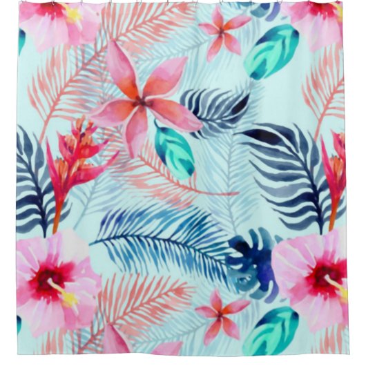 tropisch duschvorhang (Vorderseite)