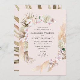 Tropisch-elegante Blumenzettel Einladung