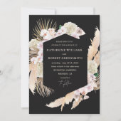 Tropisch-elegante Blumenzettel Einladung (Vorderseite)