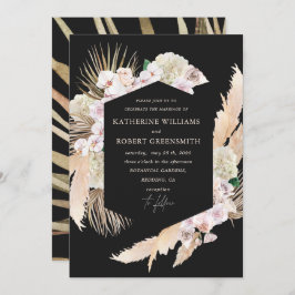 Tropisch-elegante Blumenzettel Einladung