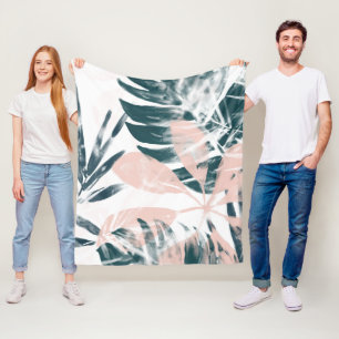 Tropisch erröten Sie Fleecedecke