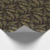 Tropisch Exotic: Grunge Goldene Natur Geschenkpapier (Ecke)