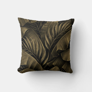 Tropisch Exotic: Grunge Goldene Natur Kissen