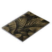 Tropisch Exotic: Grunge Goldene Natur Notizblock (Linke Seite)