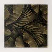 Tropisch Exotic: Grunge Goldene Natur Puzzle (Horizontal)