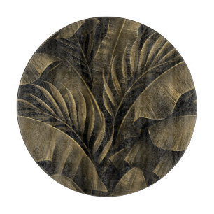 Tropisch Exotisch: Grunge Golden Nature Schneidebrett