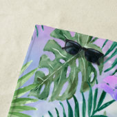 Tropisch exotisch,Palm-Blätter,Hibiskus Strandtuch (Beispiel)