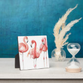 tropisch | Familie Flamingos Fotoplatte (InSitu)