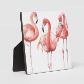 tropisch | Familie Flamingos Fotoplatte (Vorderseite)