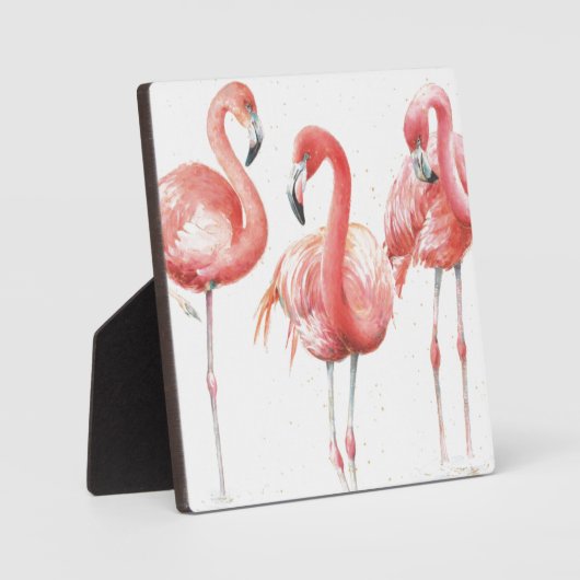 tropisch | Familie Flamingos Fotoplatte (Vorderseite)