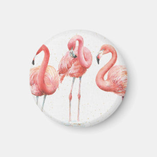 tropisch   Familie Flamingos Magnet
