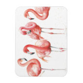 tropisch | Familie Flamingos Magnet (Vertikal)