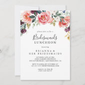 Tropisch farbenfrohe Bridesmaier Luncheon Dusche Einladung (Vorderseite)