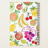 Tropisch farbenfrohe Frucht Girly Trendy Name Cust Planer (Rückseite)