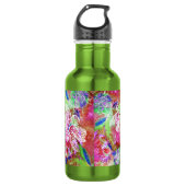 Tropisch farbenfrohe hawaiianische Printwerbung Edelstahlflasche (Vorderseite)