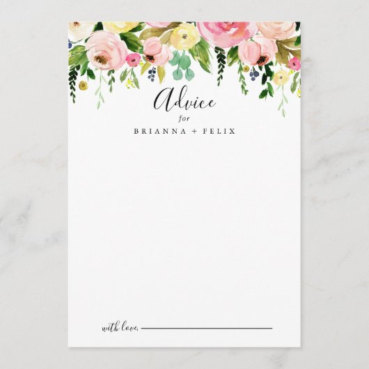 Tropisch farbenfrohe Herbsthochzeit Hinweiskarte (Vorderseite)