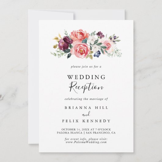 Tropisch farbenfrohe Sommerhochzeit Einladung (Vorderseite)