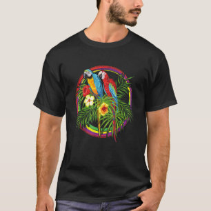 Tropisch farbenfrohe Vögel Papagei Macao Cockatoo T-Shirt