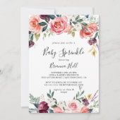 Tropisch farbenfroher Sommer Floral Baby Sprinkle Einladung (Vorderseite)