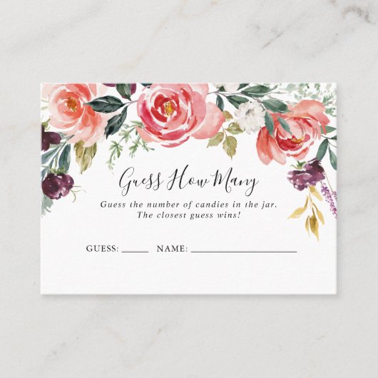 Tropisch farbenfroher Sommer schätzt wie viele Spi Visitenkarte (Vorderseite)