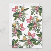 Tropisch-farbige Hochzeit Einladung (Rückseite)