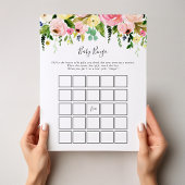 Tropisch farbiges Baby Bingo Duschspiel