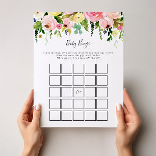 Tropisch farbiges Baby Bingo Duschspiel