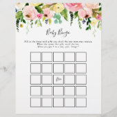 Tropisch farbiges Baby Bingo Duschspiel (Vorderseite)