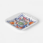 Tropisch floral, Botanik mit Vogel Pappteller (Gewinkelt)