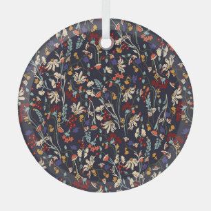 Tropisch Floral: Zufälliges Botanisches Vintage. Ornament Aus Glas