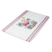 Tropisch/Florida rosa Flamingo Badematte (Schrägansicht)