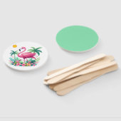 Tropisch/Florida rosa Flamingo Fächer (Non-assembled)