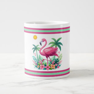 Tropisch/Florida rosa Flamingo Jumbo-Tasse