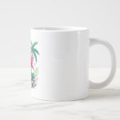 Tropisch/Florida rosa Flamingo Jumbo-Tasse (Rechts)