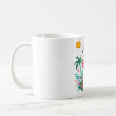 Tropisch/Florida rosa Flamingo Kaffeetasse (Links)