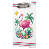 Tropisch/Florida rosa Flamingo Klemmbrett (Links)