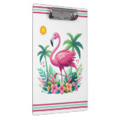 Tropisch/Florida rosa Flamingo Klemmbrett (Rechts)