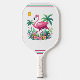 Tropisch/Florida rosa Flamingo Pickleball Schläger