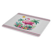 Tropisch/Florida rosa Flamingo Schneidebrett (Ecke)