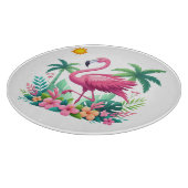 Tropisch/Florida rosa Flamingo Schneidebrett (Ecke)