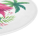 Tropisch/Florida rosa Flamingo Schneidebrett (Ecke)