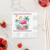 Tropisch/Florida rosa Flamingo Serviette (Beispiel)