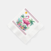 Tropisch/Florida rosa Flamingo Serviette (Ecke)