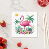 Tropisch/Florida rosa Flamingo Serviette (Beispiel)