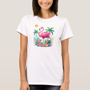 Tropisch/Florida rosa Flamingo T-Shirt