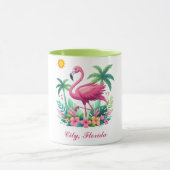 Tropisch/Florida rosa Flamingo Tasse (Zentrum)