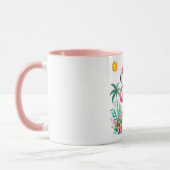 Tropisch/Florida rosa Flamingo Tasse (Links)