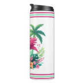 Tropisch/Florida rosa Flamingo Thermosbecher (Nach rechts gedreht)