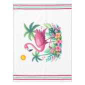 Tropisch/Florida rosa Flamingo Tischdecke (Vorderseite)